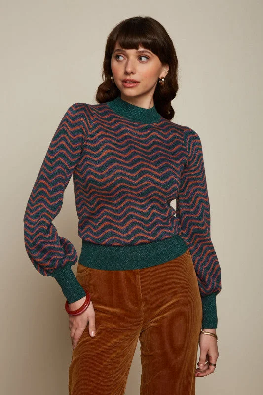 KING LOUIE Pine Green Jada Sweater -Lava Fashion Sweater Dress