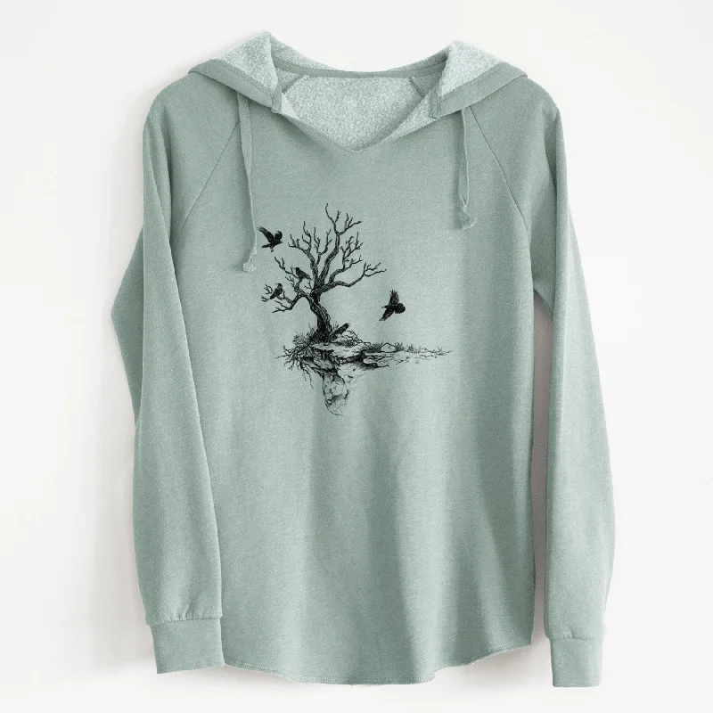 Twisted Tree with Ravens - Cali Wave Hooded Sweatshirt Graphic Sweatshirts Collection