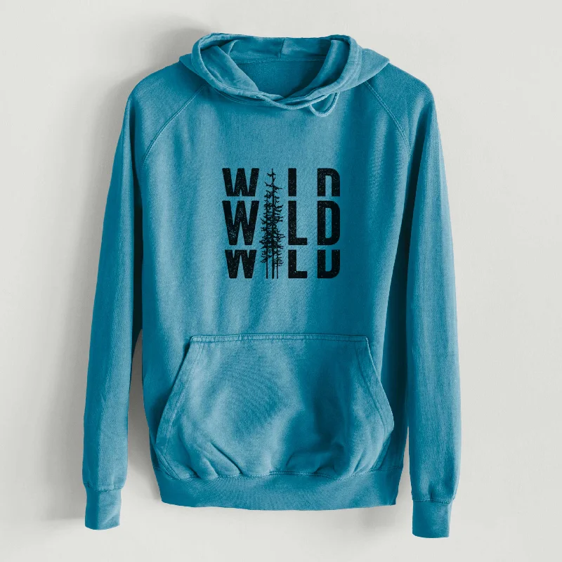 Wild  - Mid-Weight Unisex Vintage 100% Cotton Hoodie Comfy Pullover Sweatshirt