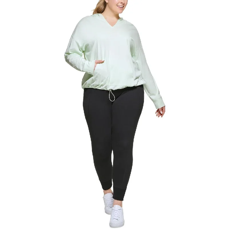 Calvin Klein Performance Womens Plus Cotton Hoodie Pullover Top Hoodie Sweatshirt Chic Calvin Klein Performance Womens Plus Cotton Hoodie Pullover Top Hoodie Sweatshirt Chic