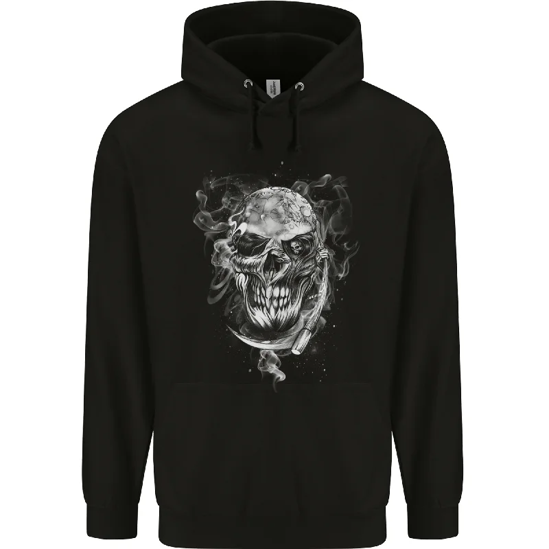 Grim Reaper Skull Death Biker Motorcycle Mens 80% Cotton Hoodie