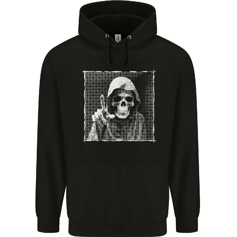 Grim Reaper Skull Mens 80% Cotton Hoodie