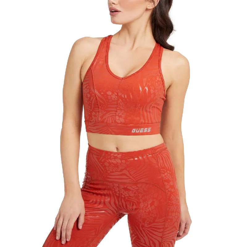 Guess Womens Deborah Racerback Workout Sports Bra Fleece Hoodies & Sweatshirts