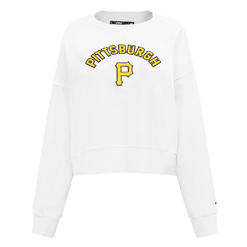 MLB PITTSBURG PIRATES CLASSIC WOMEN'S FLC CREWNECK (WHITE)