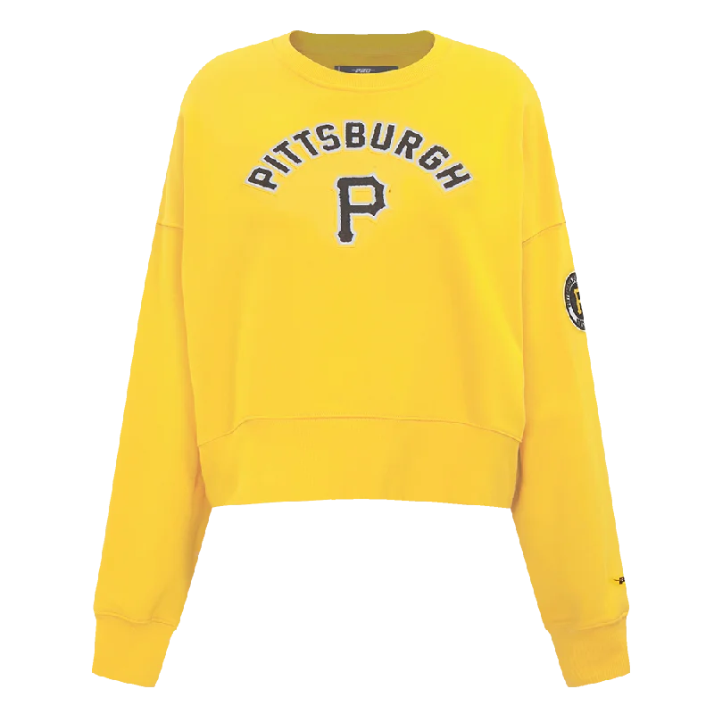 MLB PITTSBURG PIRATES CLASSIC WOMEN'S FLC CREWNECK (YELLOW)