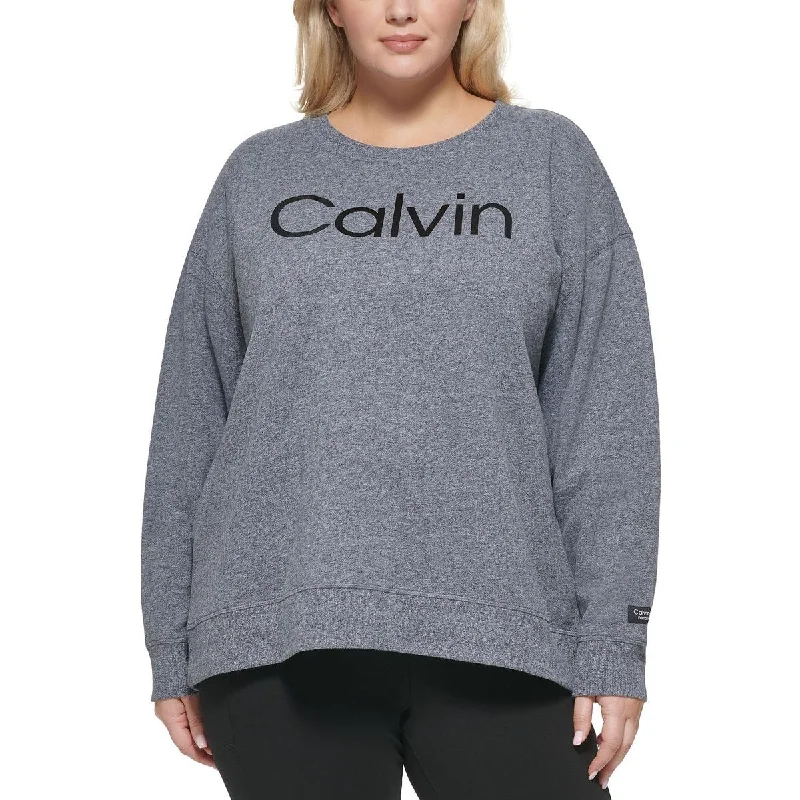 Calvin Klein Performance Womens Plus   Logo Fitness Sweatshirt Casual Sweatshirts for Women