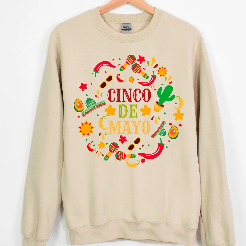 Cino De Mayo Icons (Circle Design) Full Color DTF Transfers
