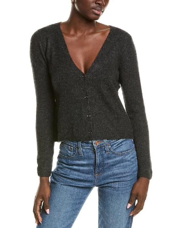 Sofiacashmere Modern V-Neck Cashmere Cardigan Thermal sweaters