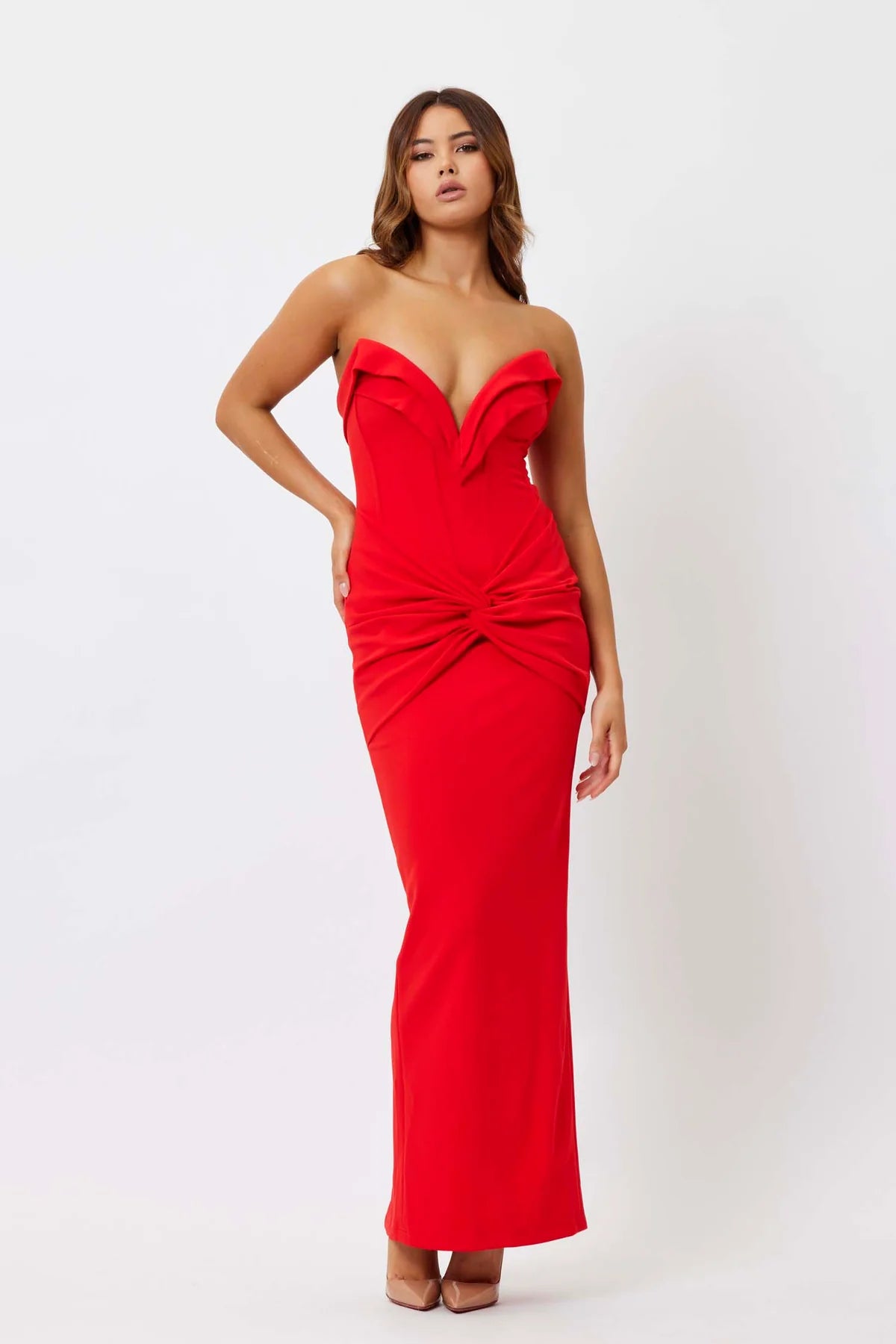 Bianca & Bridgett Adriana Dress - Red Satin unclassified dresses