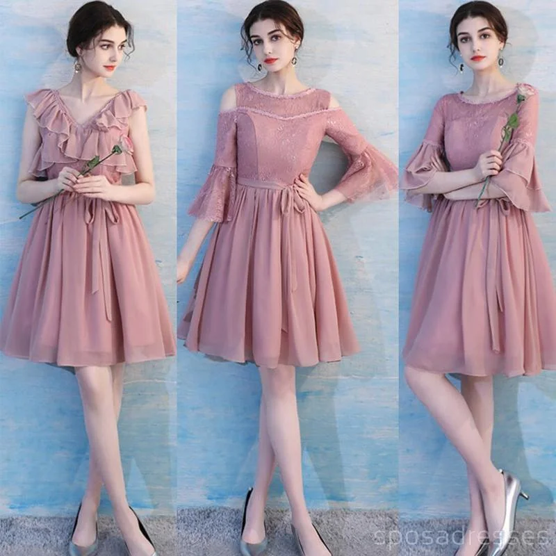 Dusty Pink Chiffon Mismatched Simple Cheap Bridesmaid Dresses Online, WG513 Budget-friendly unclassified dresses Dusty Pink Chiffon Mismatched Simple Cheap Bridesmaid Dresses Online, WG513 Budget-friendly unclassified dresses
