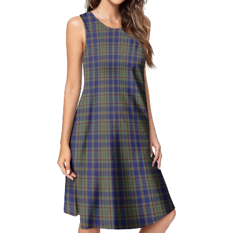 Kildare County Ireland Tartan Womens Casual Dresses Vacation unclassified dresses