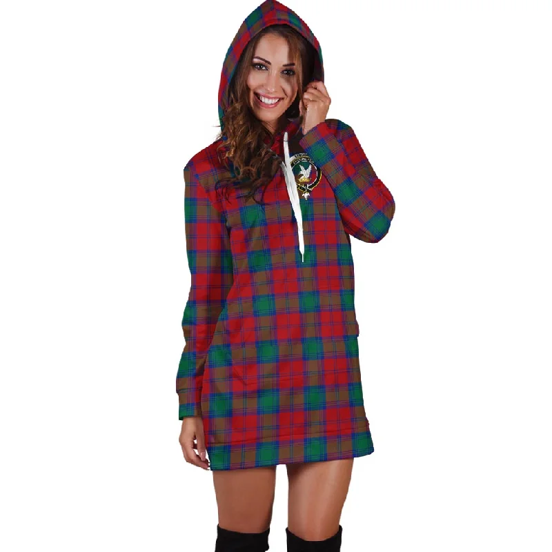 Lindsay Modern Tartan Hoodie Dress with Family Crest Backless unclassified dresses