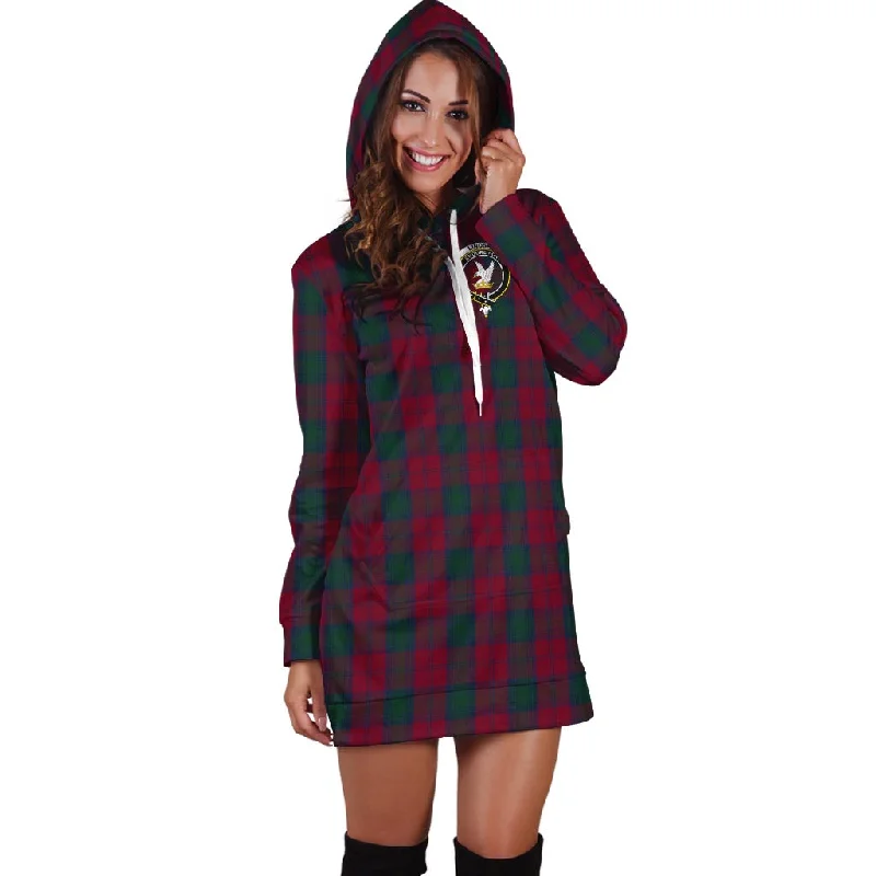 Lindsay Tartan Hoodie Dress with Family Crest Soft fabric unclassified dresses