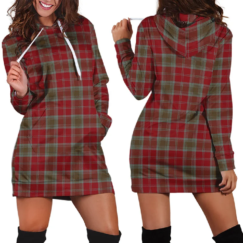 Lindsay Weathered Tartan Hoodie Dress Vacation unclassified dresses