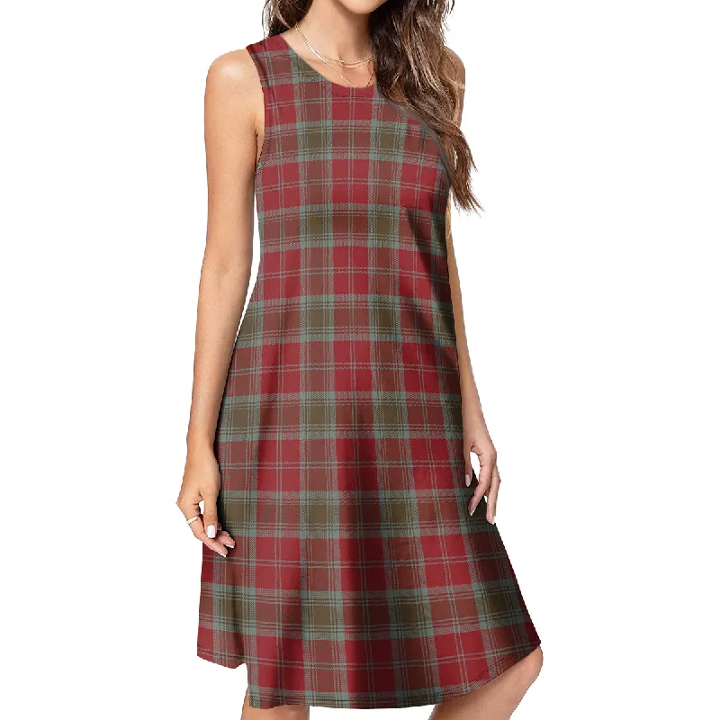 Lindsay Weathered Tartan Womens Casual Dresses Long unclassified dresses