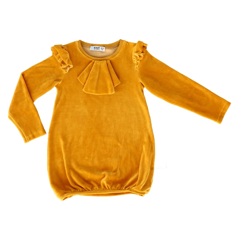 Raspberry Republic Velour Dress Sacrebleu Mustard High-low unclassified dresses