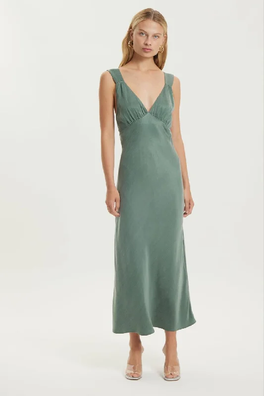 Third Form Magnetic Camisole Bias Slip Dress - Teal Pastel unclassified dresses