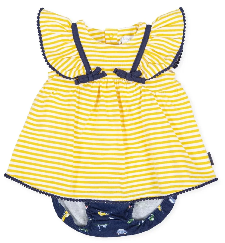 Tutto Piccolo Dress with Briefs - Yellow/Navy Elegant unclassified dresses