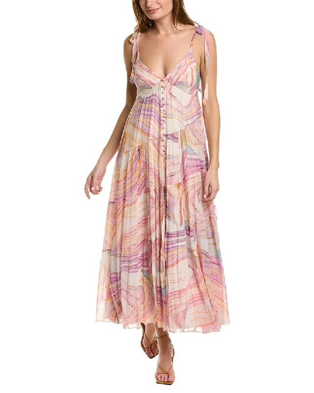 Rococo Sand Trapeze Maxi Dress Boho Chic Maxi