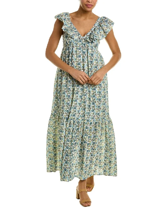 Ro's Garden Jasmin Maxi Dress Front Pocket Maxi