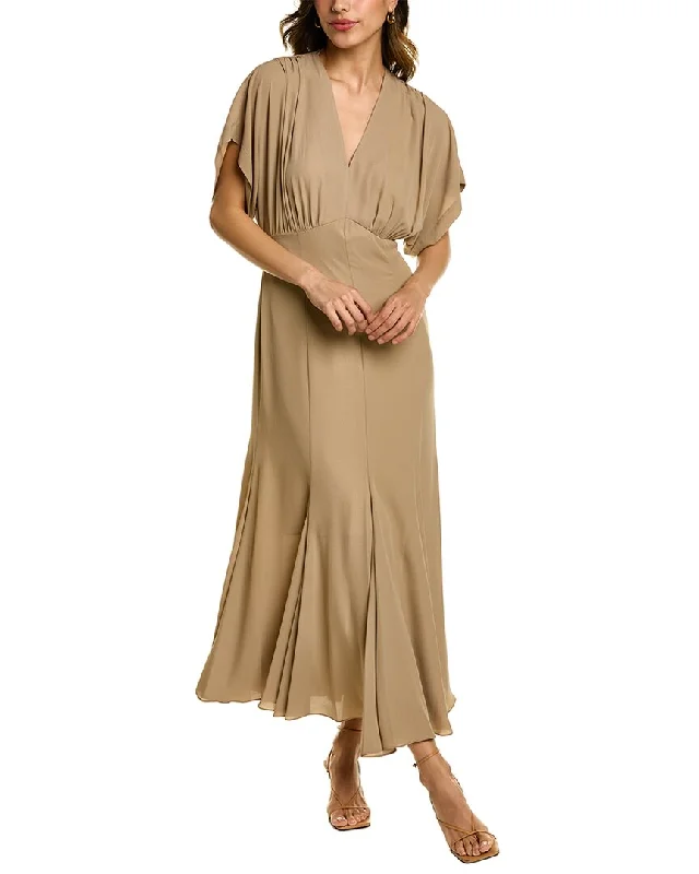 Theory Godet Maxi Dress Elegant Long Skirt